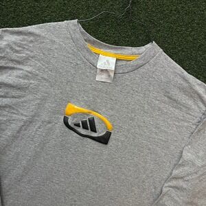Vintage Y2K Adidas Grey Long Sleeve Tee Shirt